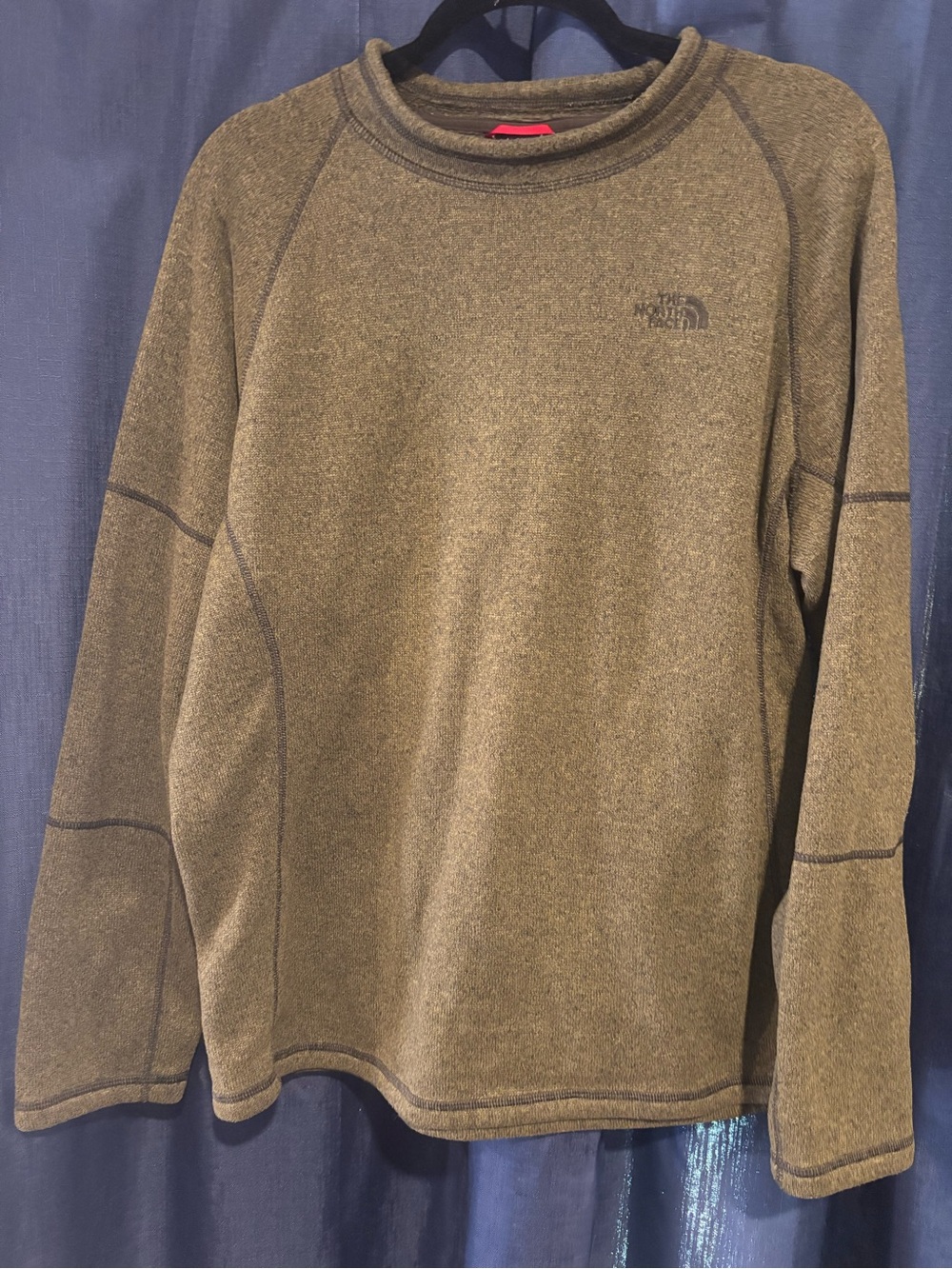 The North Face Men's Taupe Green Crewneck Sweatshirt